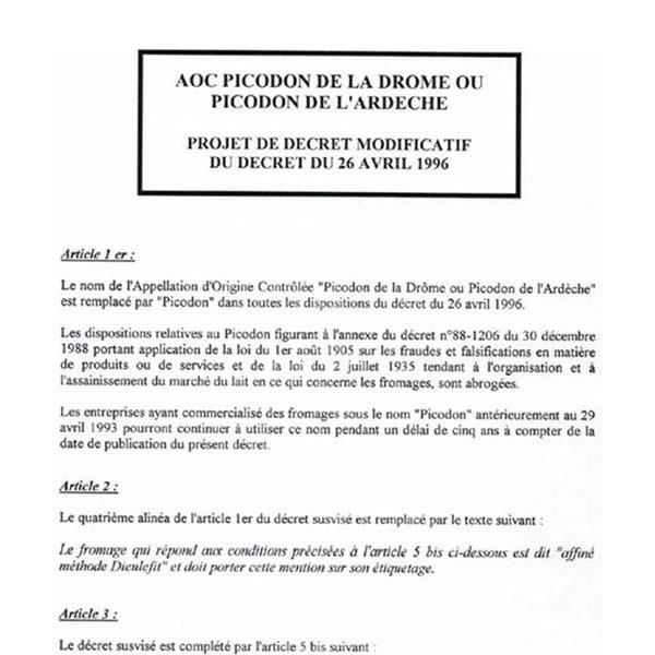 PICODON_Decret-au-journal-officiel_26-avril-1996